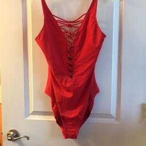 Bleu Rod Beattie lattice one piece size 10